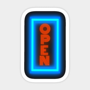 Open Neon Sticker